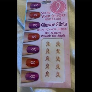 Glamour Glints nail stickers for breast cancer awareness NWT